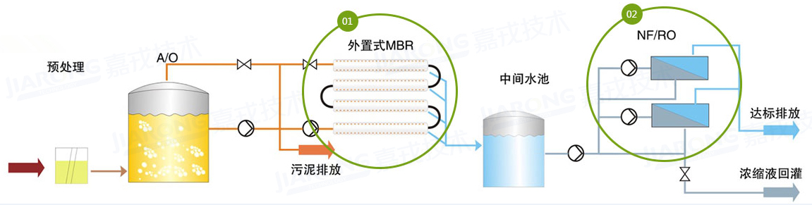 垃圾渗滤液处置工艺，纳滤/反渗入工艺
